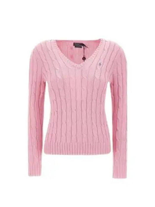 Women's Embroidered Logo Knit Top Pink - POLO RALPH LAUREN - BALAAN 2