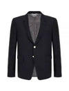 Super 120S Wool Twill Single Breasted Classic Jacket Navy - THOM BROWNE - BALAAN 2