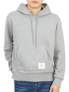 Men's Center Back Stripe Logo Patch Hoodie Grey - THOM BROWNE - BALAAN 6