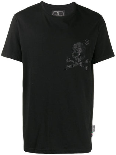 Skull Crystal Short Sleeve T-Shirt Black - PHILIPP PLEIN - BALAAN 1