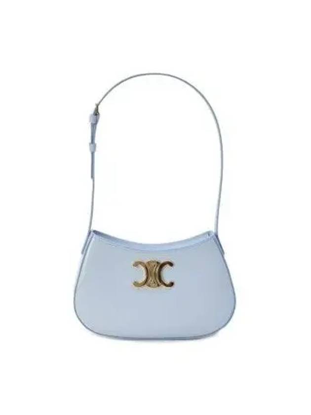 Calfskin Medium Tilly Shoulder Bag Light Blue - CELINE - BALAAN 3