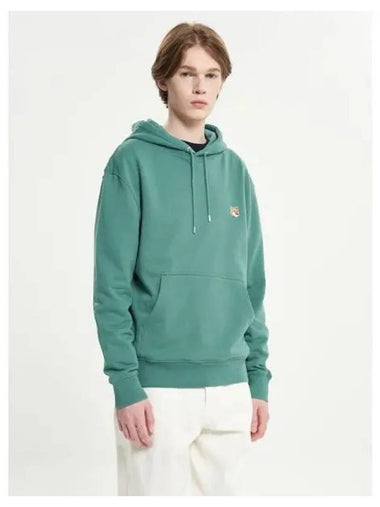 Men s Foxhead Patch Regular Hooded Sweatshirt Hoodie Teal Gray Domestic Product GM0023082301706 - MAISON KITSUNE - BALAAN 1