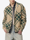 Check Pattern Intarsia Knit Cardigan Green - BURBERRY - BALAAN 3