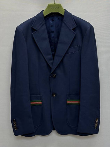 Web Stripe Pocket Single Jacket 95 - GUCCI - BALAAN 1