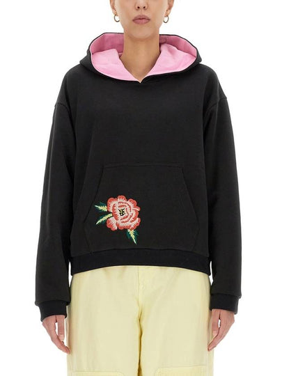 Reversible Flower Hoodie Black - KENZO - BALAAN 2