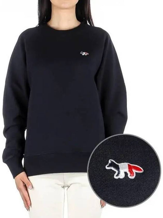 Women s Tricolor Fox Sweatshirt FW00308KM0001 NAVY 270992 - MAISON KITSUNE - BALAAN 1