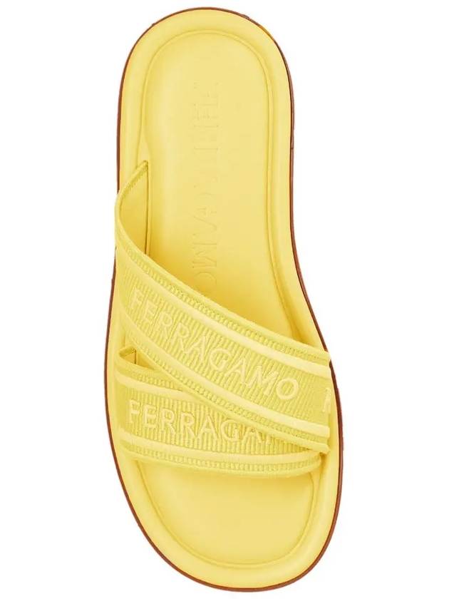 24FW LAURENE signature logo slide sandals 0769516 - SALVATORE FERRAGAMO - BALAAN 4