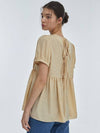 Any Short Sleeve Blouse Beige - MANAVIS7 - BALAAN 4