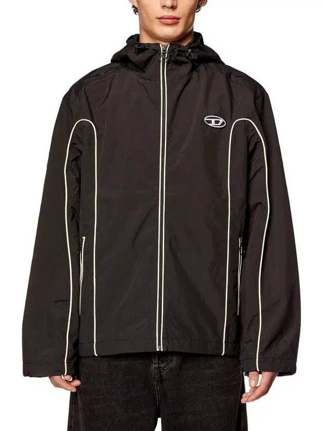 J Hives Contrast Piping Windbreaker Black - DIESEL - BALAAN 3