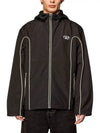 J Hives Contrast Piping Windbreaker Black - DIESEL - BALAAN 4