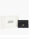 Skull Crocodile Leather Card Wallet Black - ALEXANDER MCQUEEN - BALAAN 5