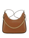 Wilma Chain Leather Shoulder Bag Brown - MICHAEL KORS - BALAAN 1