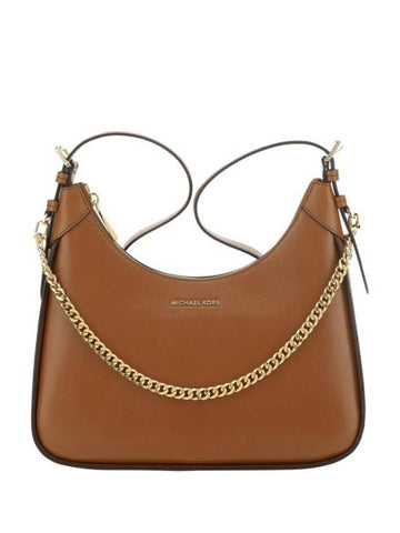 Wilma Chain Leather Shoulder Bag Brown - MICHAEL KORS - BALAAN 1