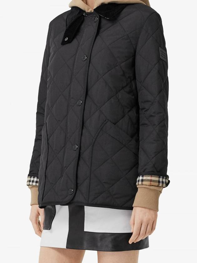 Diamond Quilted Thermoregulated Barn Jacket Black - BURBERRY - BALAAN 5