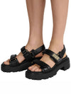 Dioract Platform Lambskin Sandals Black - DIOR - BALAAN 6