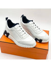 Bouncing Sneakers Calfskin Suede Goatskin Blanc - HERMES - BALAAN 4