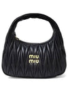 Wander Materasse Nappa Leather Mini Hobo Tote Bag Black - MIU MIU - BALAAN 2