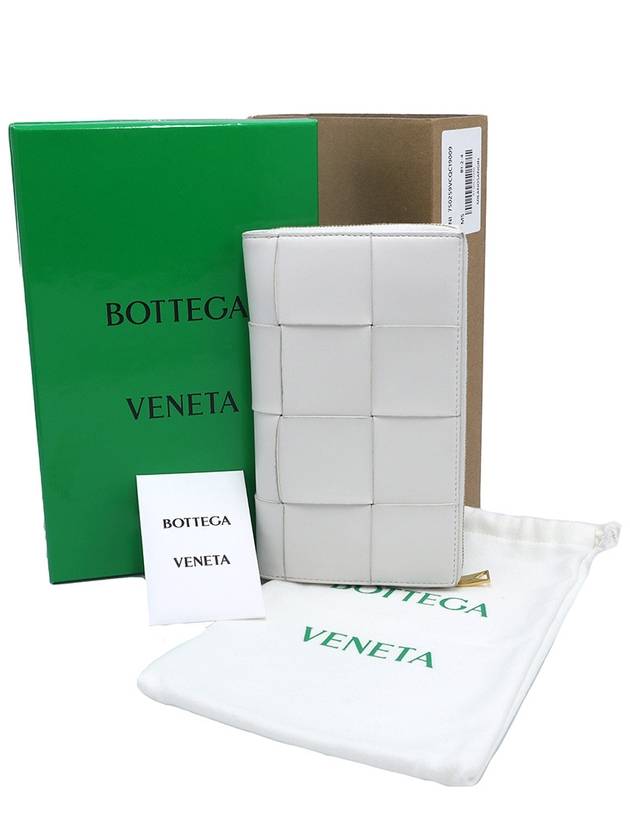 Women s Bottega Veneta 750259 White Cassette Zipper Around Long Wallet gt Gangbuk used luxury goods - BOTTEGA VENETA - BALAAN 3