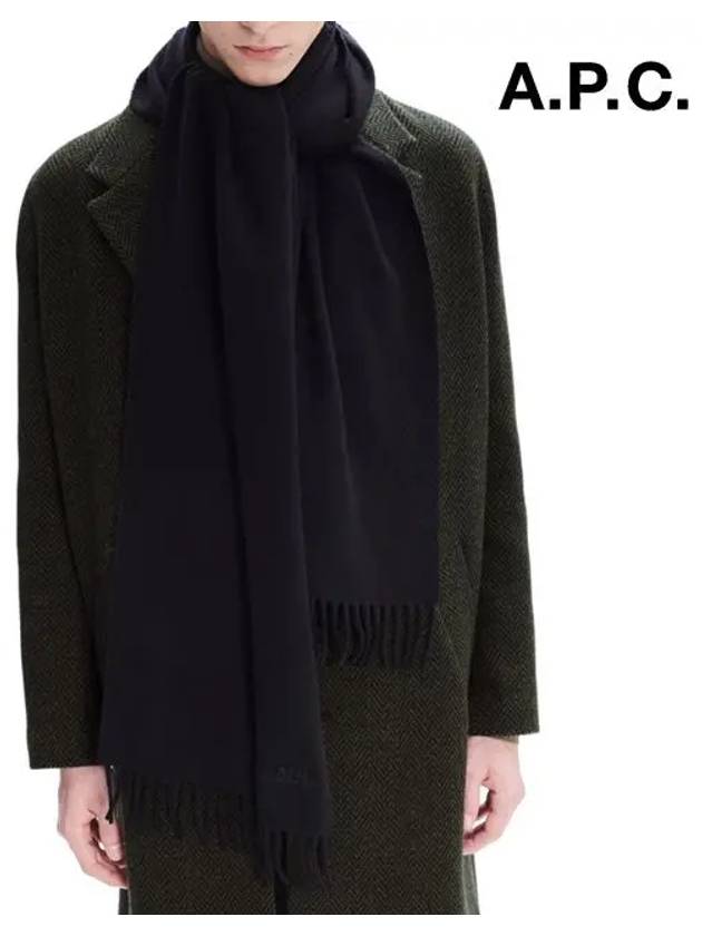 Ambroise Embroidered Muffler Black - A.P.C. - BALAAN 7