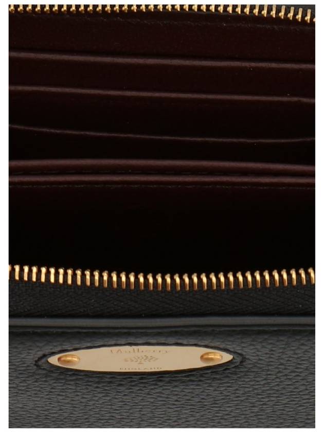 Plaque Zip Around Classic Grain Half Wallet Black - MULBERRY - BALAAN 4