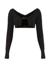 La Maille Pralu Micro Charm Logo Cardigan Black - JACQUEMUS - BALAAN 2