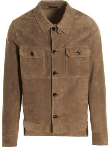 Pocket Suede Jacket Brown - TOM FORD - BALAAN 1