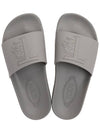 Women's Embossed Logo Slippers Grey - TOD'S - BALAAN 3