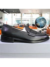 Men's Vitello Flexible Leather Sole Soft Penny Loafer Black - THOM BROWNE - BALAAN 3