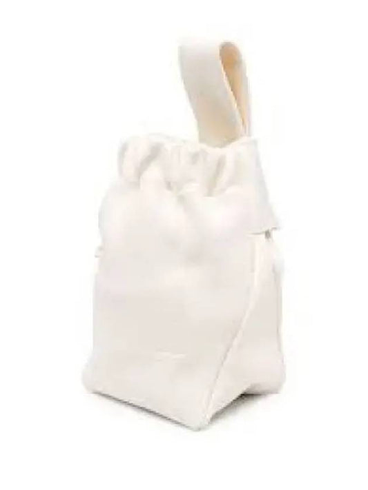 Bow Lambskin Leather Pouch Bag Off White - JIL SANDER - BALAAN 1