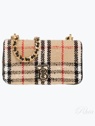 TB Logo Check Bouclé Mini Lola Cross Bag Beige - BURBERRY - BALAAN 2