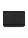 Intrecciato Flap Card Wallet Black - BOTTEGA VENETA - BALAAN 2