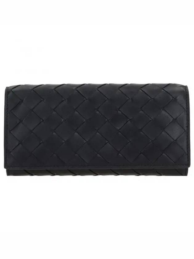 Intrecciato Flap Long Wallet Black - BOTTEGA VENETA - BALAAN 2