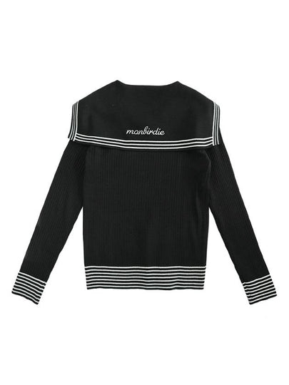 New sailor long sleeve knit BLACK - MONBIRDIE GOLF - BALAAN 2