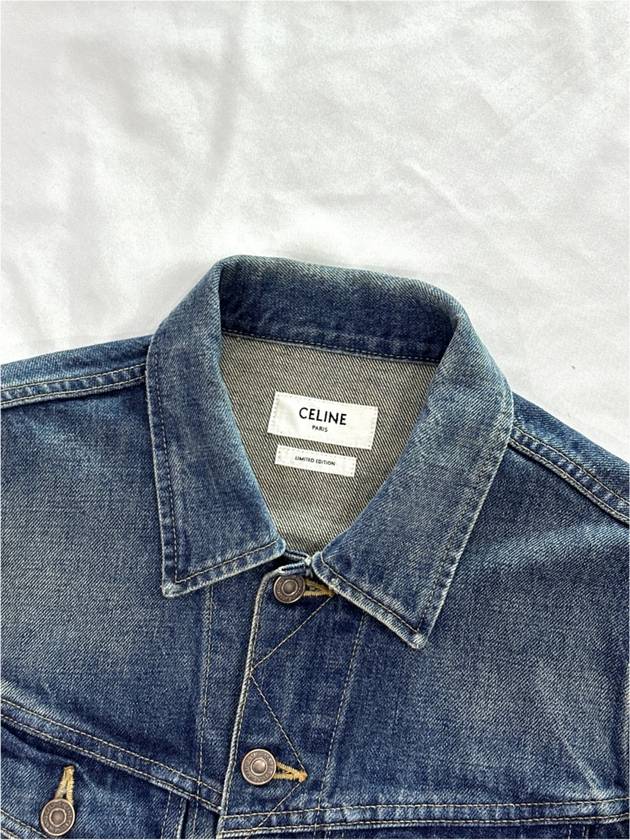 M Celine Women s Dark Union Wash Denim Trucker Jacket - CELINE - BALAAN 4