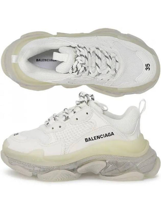 Triple S Clear Sole Low Top Sneakers White - BALENCIAGA - BALAAN 2