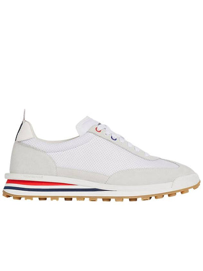 Fine Kid Suede Tech Runner White - THOM BROWNE - BALAAN 2