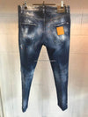 Women's Distressed Crop Jeans Blue - DSQUARED2 - BALAAN 7