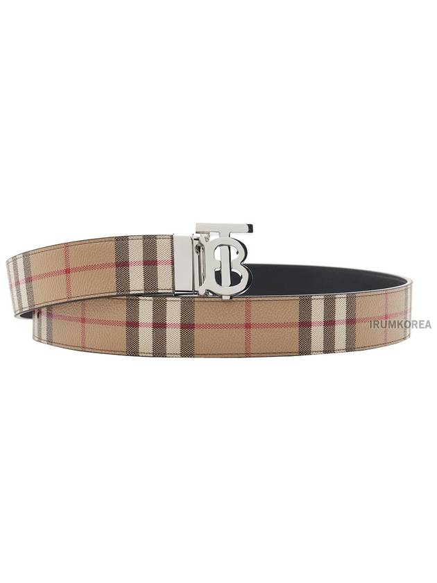 Monogram Motif Vintage Check Reversible Belt Archive Beige - BURBERRY - BALAAN 11