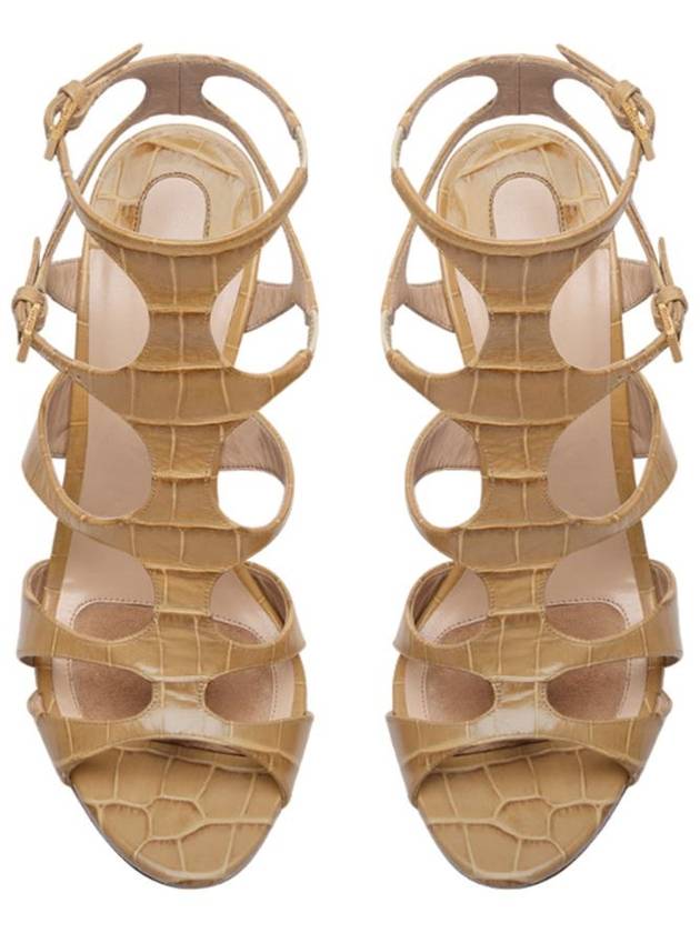 Tom Ford Paradis Cage Sandal In Polished Crocodile Leather - TOM FORD - BALAAN 4