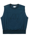 Punching hybrid woven vest DARK BLUE WOMAN - MALBON GOLF - BALAAN 1