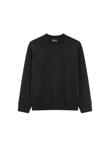 Men s Big Eagle Logo Easy Sweatshirt Black - EMPORIO ARMANI - BALAAN 1