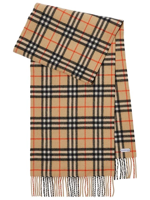 Check Cashmere Scarf Brown - BURBERRY - BALAAN 2