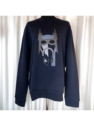 Leather Patch Rodeo Sweatshirt Marine M Size H267680HA - HERMES - BALAAN 1