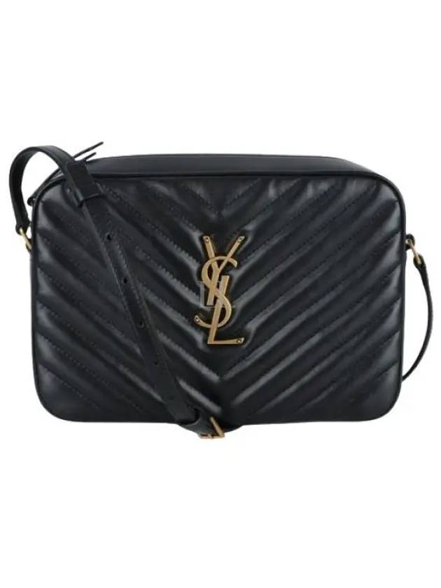 Lou Logo Quilting Cross Bag Black - SAINT LAURENT - BALAAN 2