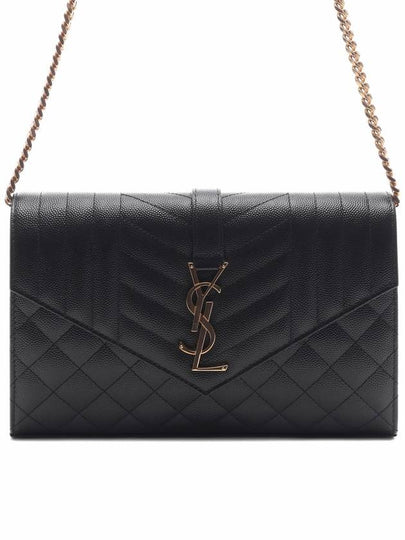 Cassandre Monogram Chain Cross Bag Black - SAINT LAURENT - BALAAN 2