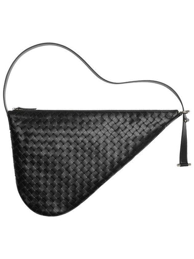 Intrecciato Virgule Cross Bag Black - BOTTEGA VENETA - BALAAN 1