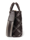 Gigi Small Jacquard Tote Bag Chocolate - MICHAEL KORS - BALAAN 4