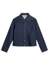 La Veste De Nimes Jao Boxy Denim Jacket Navy Brown - JACQUEMUS - BALAAN 2