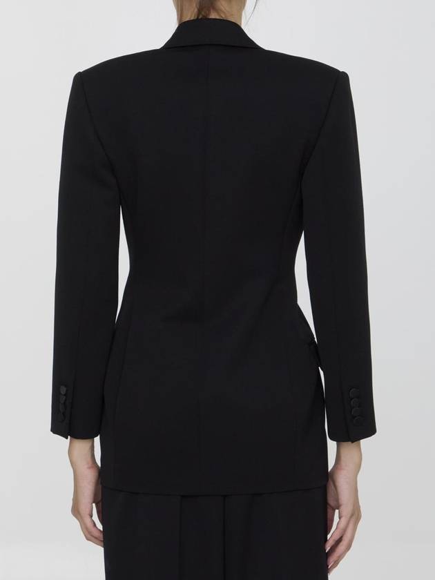 Tuxedo Jacket In Grain De Poudre - SAINT LAURENT - BALAAN 4