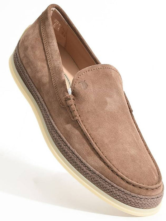 Men's Suede Slip-ons Loafers Brown - TOD'S - BALAAN 2